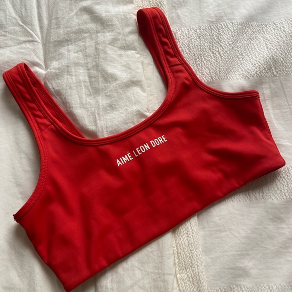 Aime Leon Dore Red Sports Bra - Picture 2 of 4